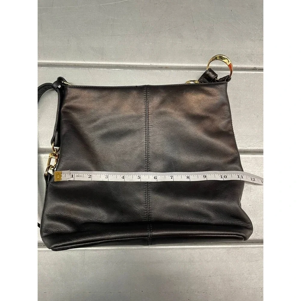 Etienne Aigner Black Leather‎ Shoulder Bag Womens Handbag Purse